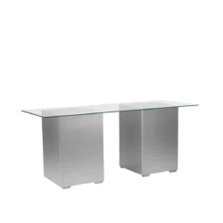 Azura Grey Base-190x70 Glass Top Dining Table Rentals