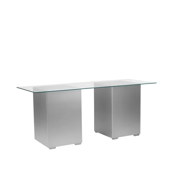 Azura Grey Base-190x70 Glass Top Dining Table