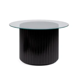 Cora Black Base-Glass Top Coffee Table Rentals