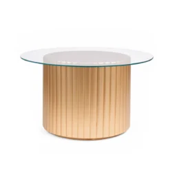 Cora Golden Base-Glass Top Coffee Table Rentals