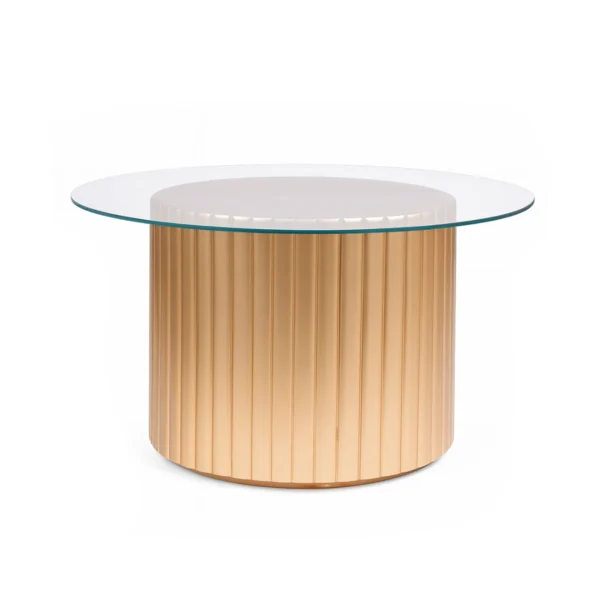 Cora Golden Base-Glass Top Coffee Table Rentals