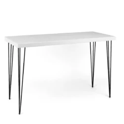 Isadora White Top-Black Legs-190*70cm Cocktail Table Rentals