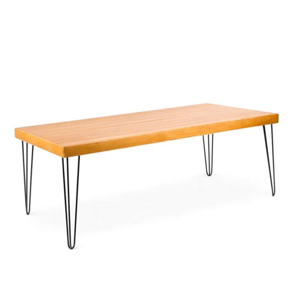 Isadora Rustic Top-Black Legs-220*100*75cm Dining Table Rentals