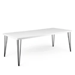 Isadora White Top-Black Legs-220*110*75cm Dining Table Rentals (Copy)