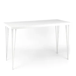 Isadora White Top-White Legs-190*70cm Cocktail Table Rentals
