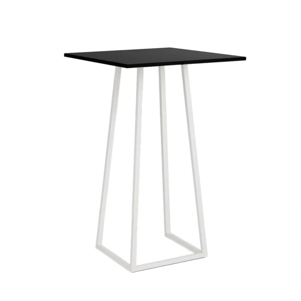 Linea Black Top-White Base Square Cocktail Table Rentals