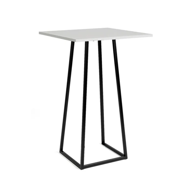 Linea White Top-Black Base Square Cocktail Table Rentals