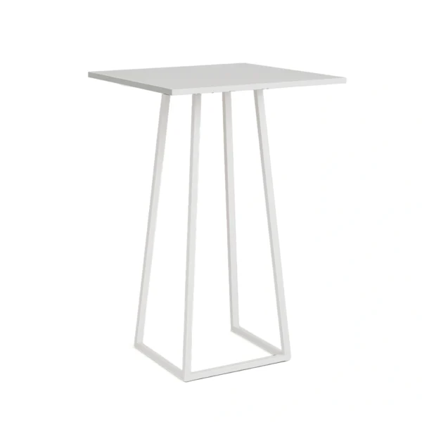 Linea White Top-White Base Square Cocktail Table Rentals