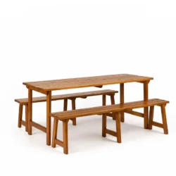 Lozoya Brown Picnic Table & Penches Set Rentals