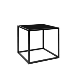 Mallorca Black Base-Black Top Side Table Rentals