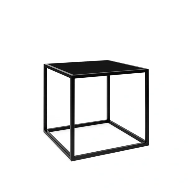 Mallorca Black Base-Black Top Side Table Rentals