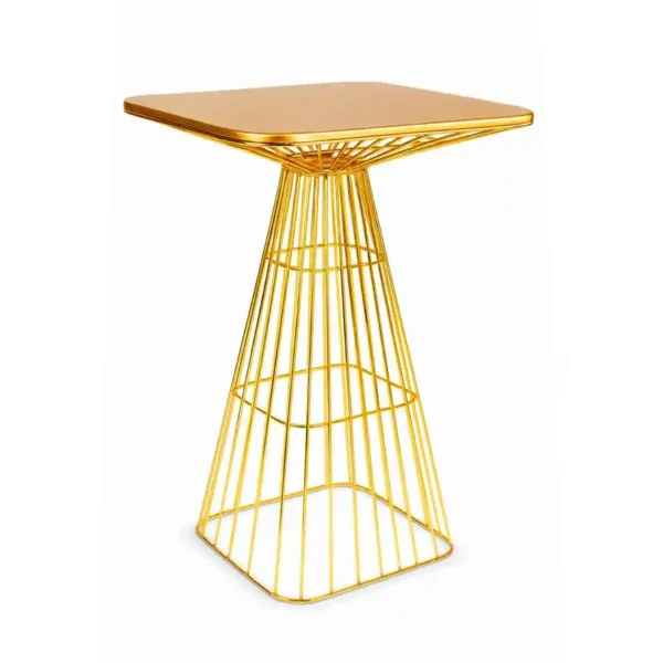Sacha Gold Base-Gold Top Cocktail Table Rentals