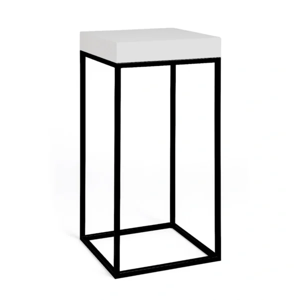 Stella Black Base-White Top Cocktail Table Rentals