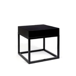 Stella Black Base-Black Top Side Table Rentals