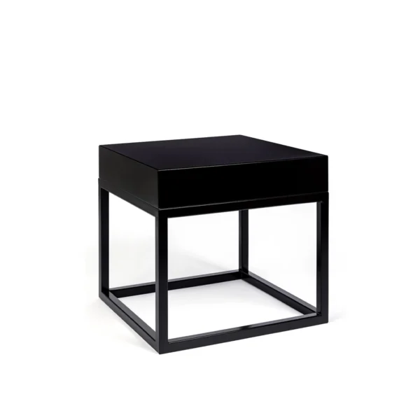 Stella Black Base-Black Top Side Table Rentals
