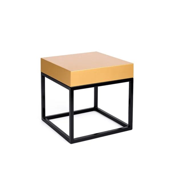 Stella Black Base-Golden Top Side Table Rentals