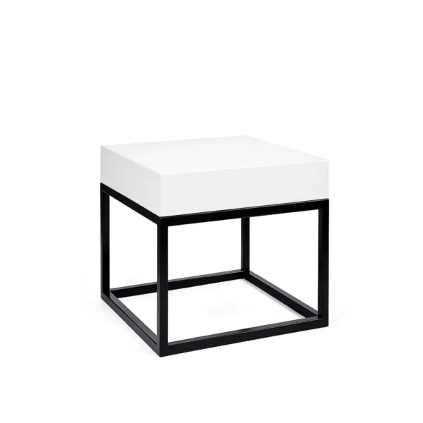 Stella Black Base-White Top Side Table Rentals