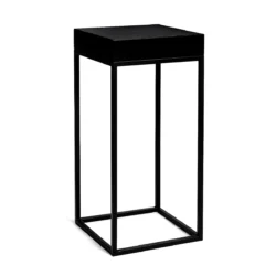 Stella Black Base-Black Top Cocktail Table Rentals