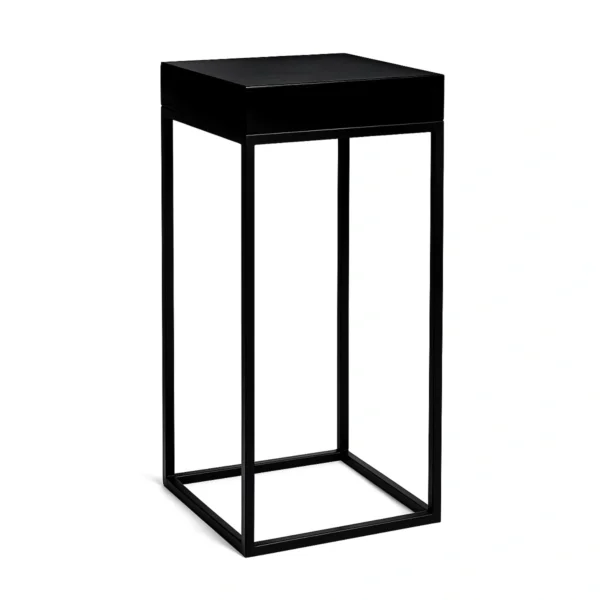 Stella Black Base-Black Top Cocktail Table Rentals