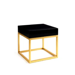 Stella Golden Base-Black Top Side Table Rentals