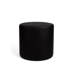Valeria Black Round Pouffe Rentals