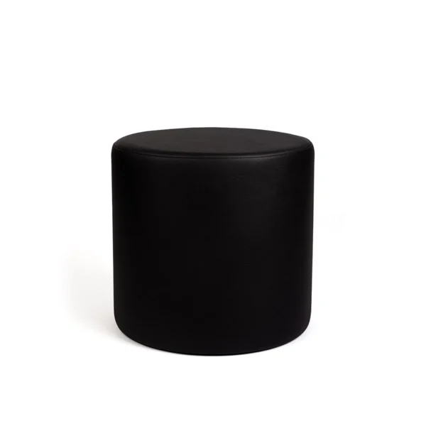 Valeria Black Round Pouffe Rentals