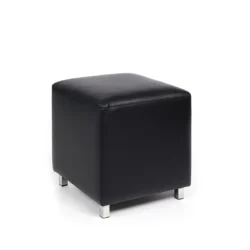 Valeria Black Square Ottoman Rentals