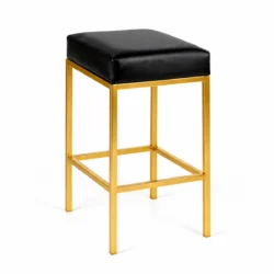 Catalonia Gold Barstool-Black Cushion Rentals
