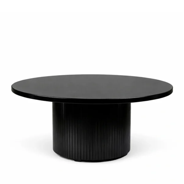 Cora Black Base-180cm Round Wooden Top Dining Table Rentals