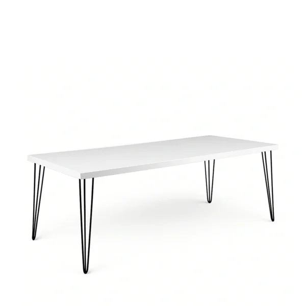 Isadora White Top-Black Legs-190*70cm Dining Table Rentals
