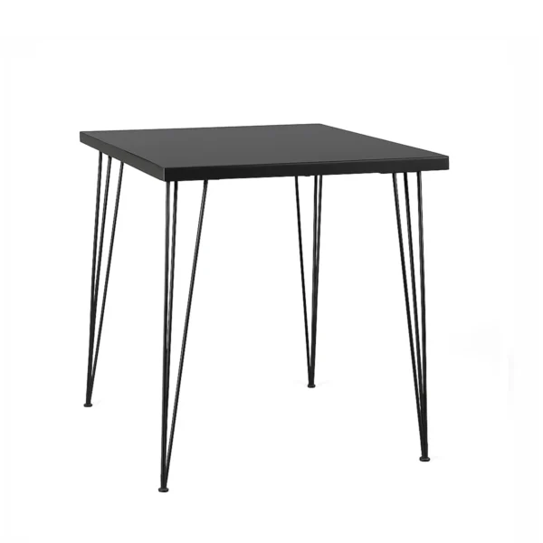 Isadora Black Top-Black Legs-100*100cm Cocktail Dining Table Rentals