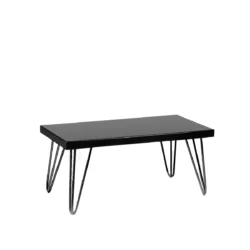 Isadora Black Top-Black Legs Rectangular Coffee Table Rentals