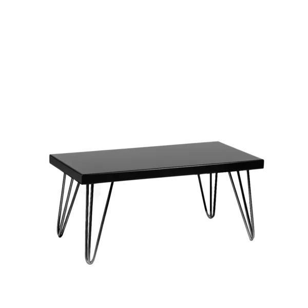 Isadora Black Top-Black Legs 80*40cm Rectangular Coffee Table Rentals