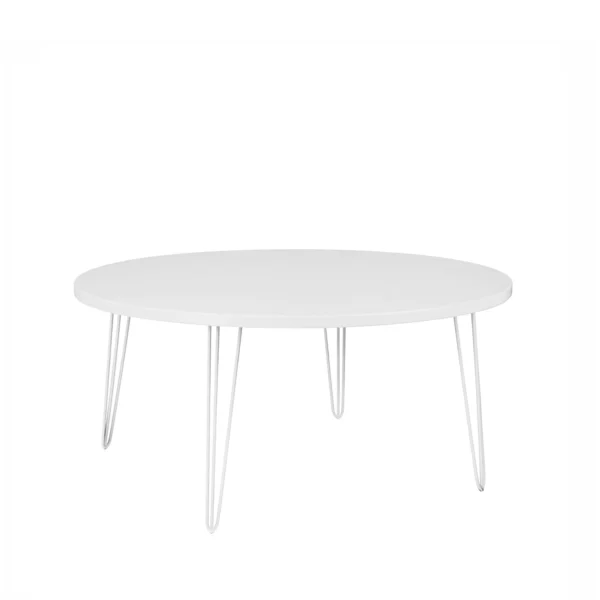 Isadora White Top-White Legs-180cm Round Dining Table Rentals