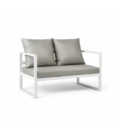 Sorenta Two Seater Sofa-Grey Cushion-Rental