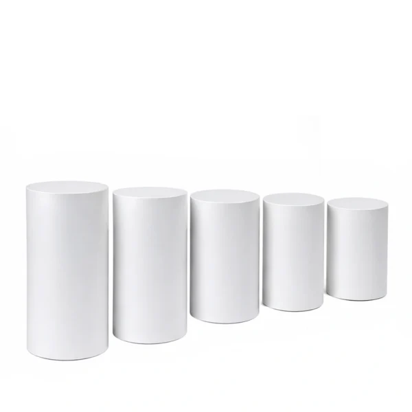 Round White Pedestal Rentals